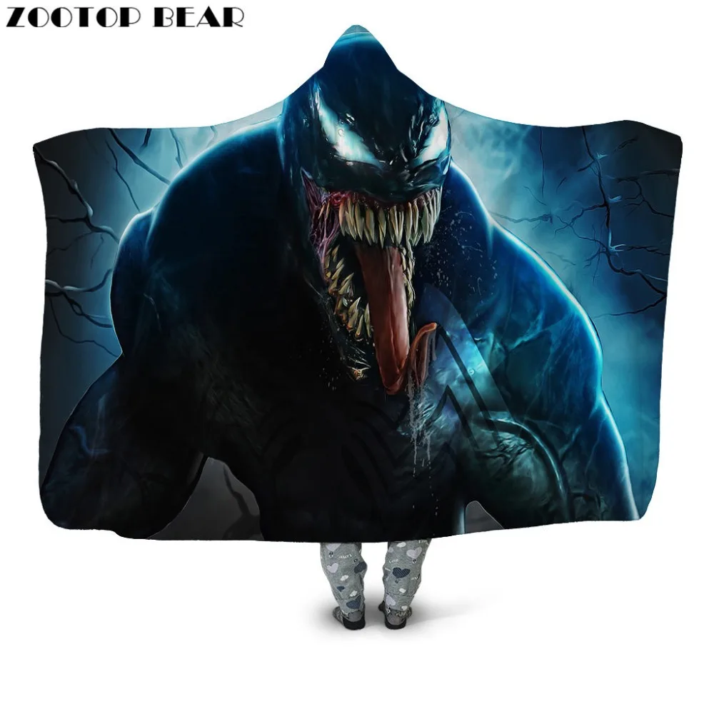 Домашний текстиль одеяло с капюшоном модное флисовое 3D принт яд аниме высокая