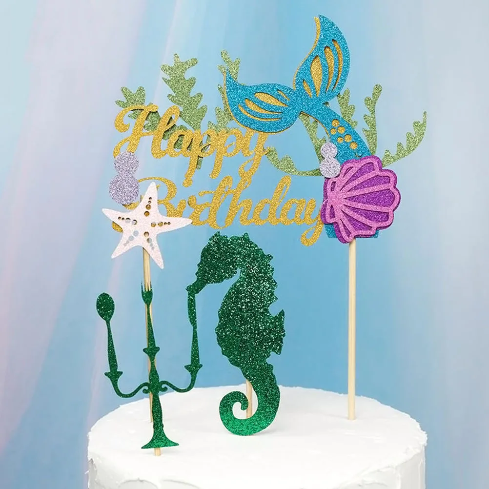 3 шт. Необычные блестящие топперы с надписью "Happy Birthday" аксессуары для