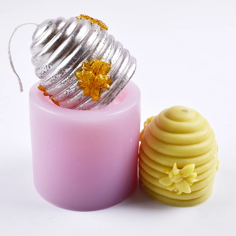 Силиконовая форма для изготовления мыла Nicole прессформа в форме 3D Bee Nest полимерная