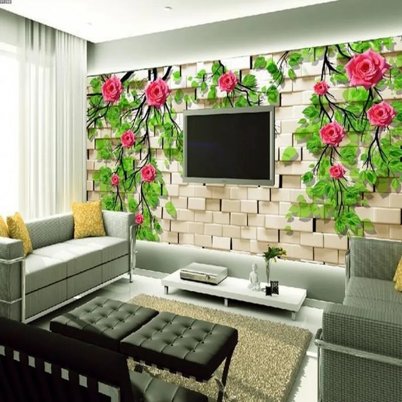 beibehang Customize size High Quickly mural wallpaper brick vines seiling limew europe papel de parede for walls 3 d | Обустройство