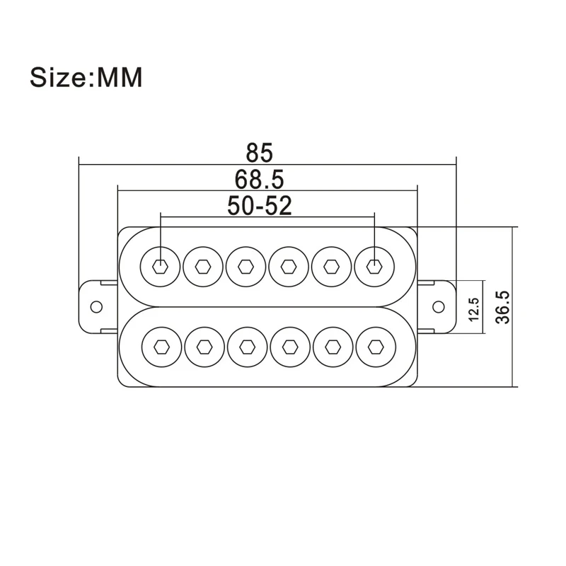 

Adjustable Metal Double Coil Electric Guitar Pickups Humbucker Punk Ivory