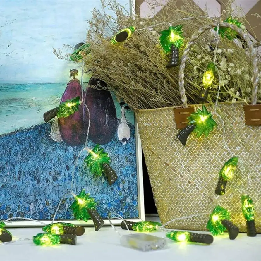 Coconut Tree Fairy Lights 10 LED Christmas Wedding Decor String Light Supplies christmas decorations for home C3083 | Дом и сад
