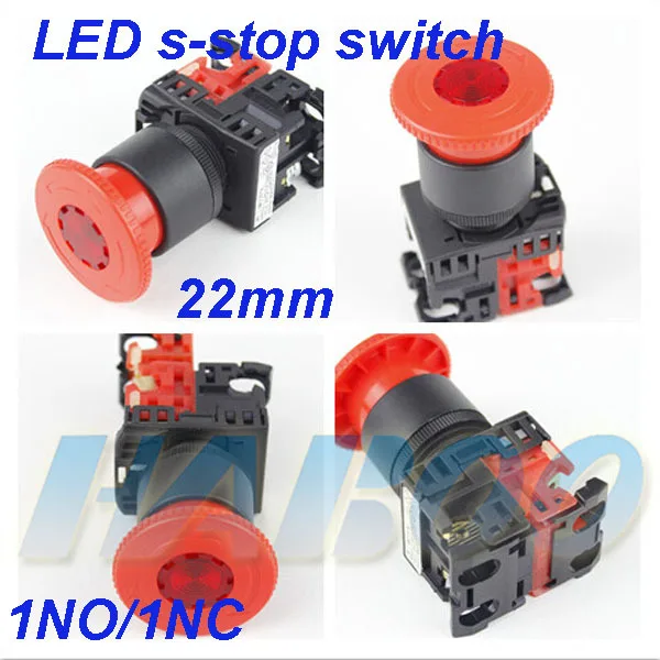 1 шт. светодиодный переключатель аварийной остановки диаметр 22 мм|switch with led|switch