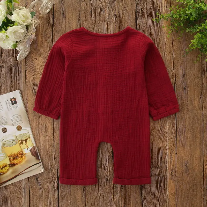 

Toddler Baby Kid Unisex Cotton Long Sleeve Romper Bodysuit Outfit Autumn Clothes