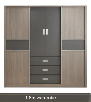 1.8m wardrobe Шкаф для хранения большой емкости модный шкаф двойной подвесной сборочный шкаф армированный складной деревянный шкаф мебель - Цвет: 1.8m wardrobe