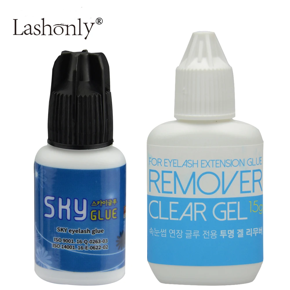 

5ml Black Strong S Glue from SKY glue and 15g Gel Remover for Eyelash Extension Use Only Imported from Korea