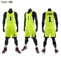 howe ao men basketball set uniforms big size college basketball jerseys sports suits diy customized training suits