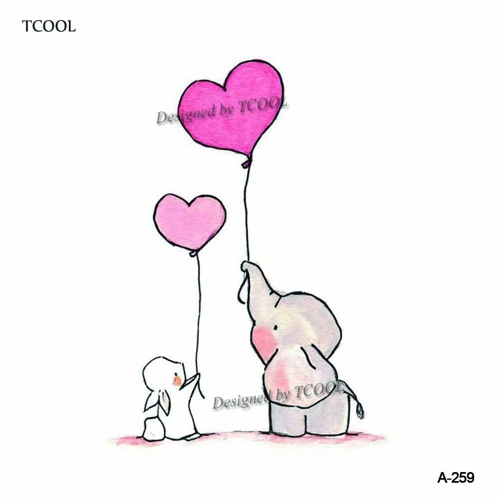 Временная наклейка для татуировки HXMAN Elephant водонепроницаемая женская боди-арт