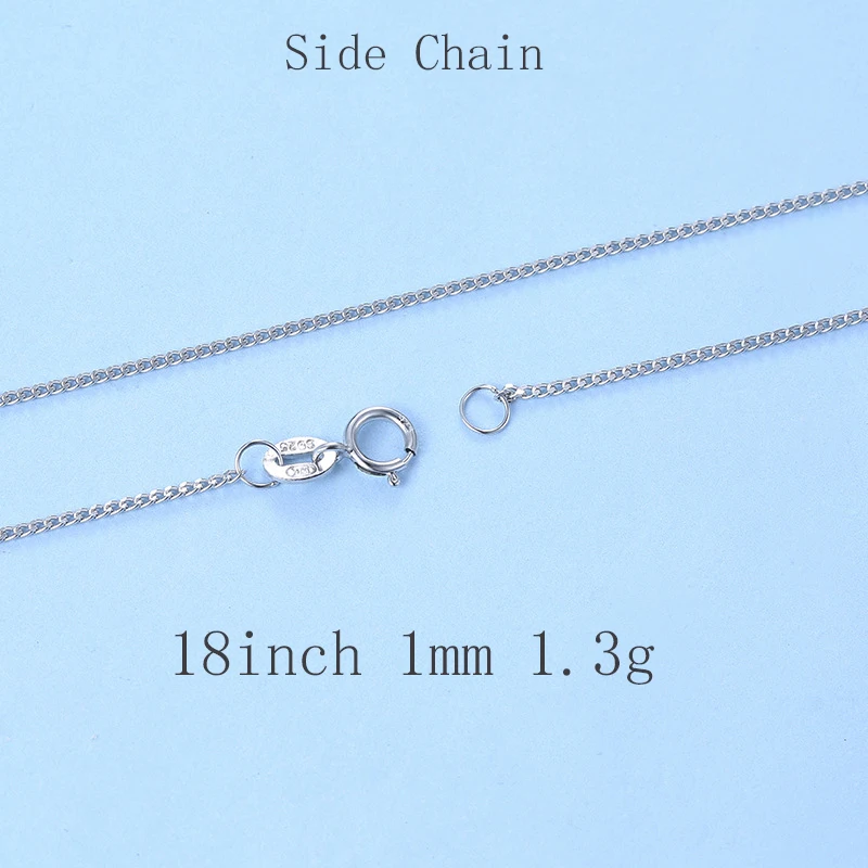 1mm 18inch BALMORA, 925 пробы, серебряная классическая цепочка, застежка-лобстер, регулируемое ожерелье для женщин, пара, простая Ретро мода, ювелирное изделие - Окраска металла: 1mm 18inch