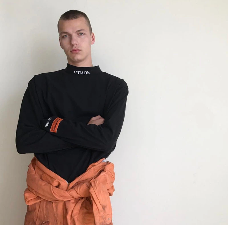 MONGIFI Heron Престон черная футболка Для женщин водолазка с длинными рукавами и