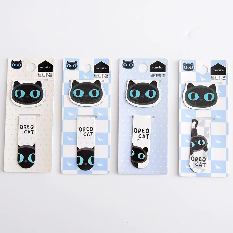 2 набора/4 шт. Мультяшные магнитные закладки для книг милый кот Тоторо японские