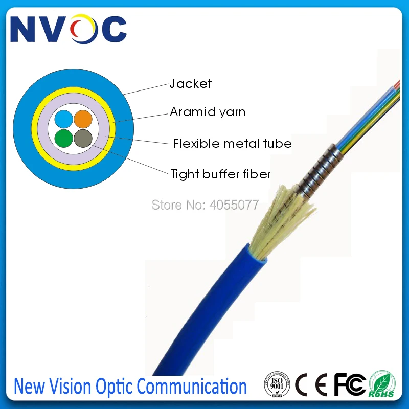 LC/UPC-LC/ST/SC/FC UPC волоконно-оптический патч-корд SM 4C G657A1 бронированный черный кабель 4