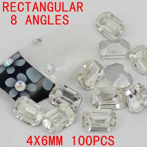 Стеклянные бусины прямоугольной формы свободная Имитация кристально чистые