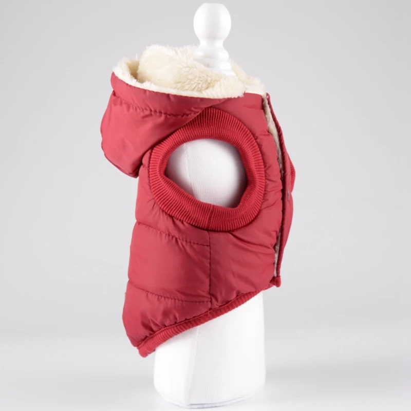 Теплая жилетка для домашних собак и котов куртка одежда чихуахуа мопса зимняя с