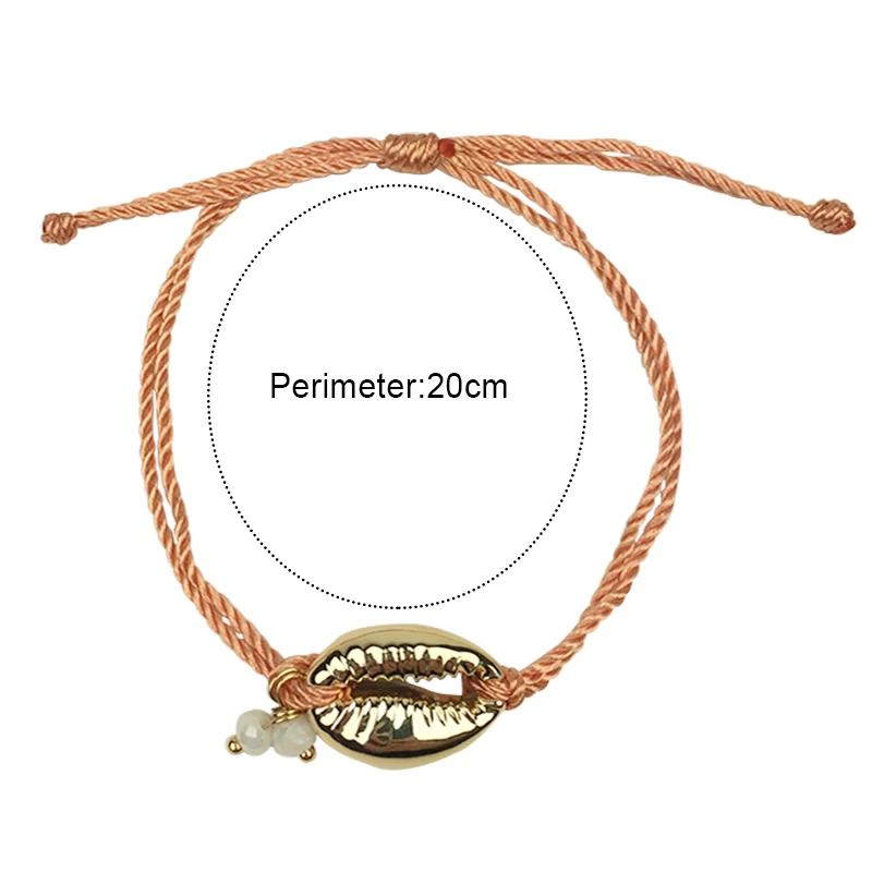 Bff Boho Cowrie ракушки браслеты для женщин Вощеная хлопковая веревка цепочка Пара