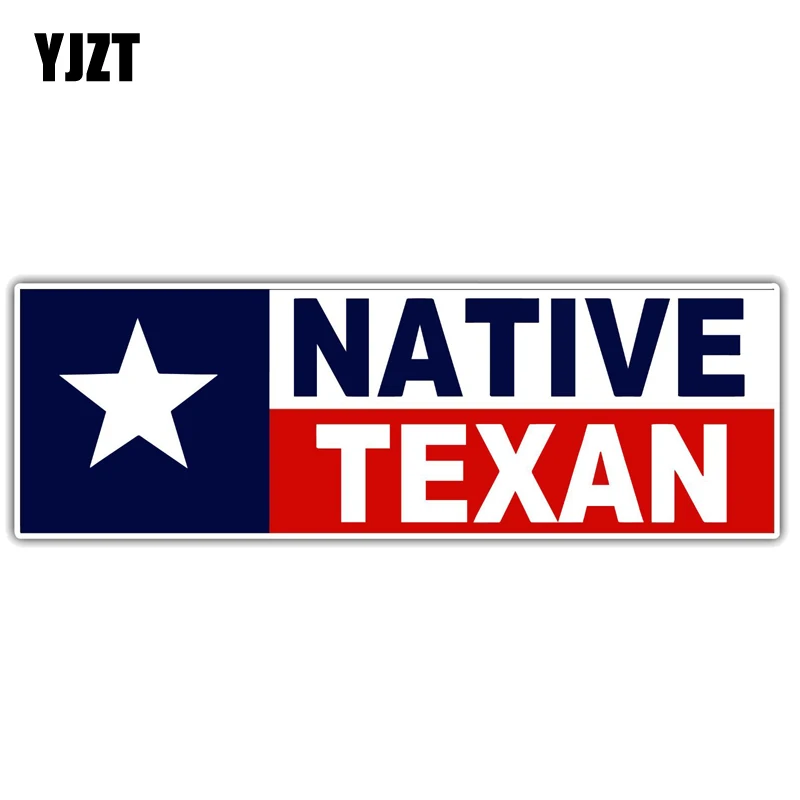 YJZT 17 7 см * 5 1 Индивидуальная наклейка для автомобиля Native Texan State USA из ПВХ 12
