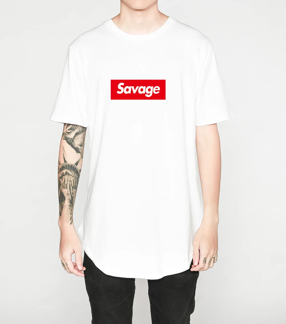 Новая модная уличная одежда мужская удлиненная футболка kanye West Хлопковая Swag