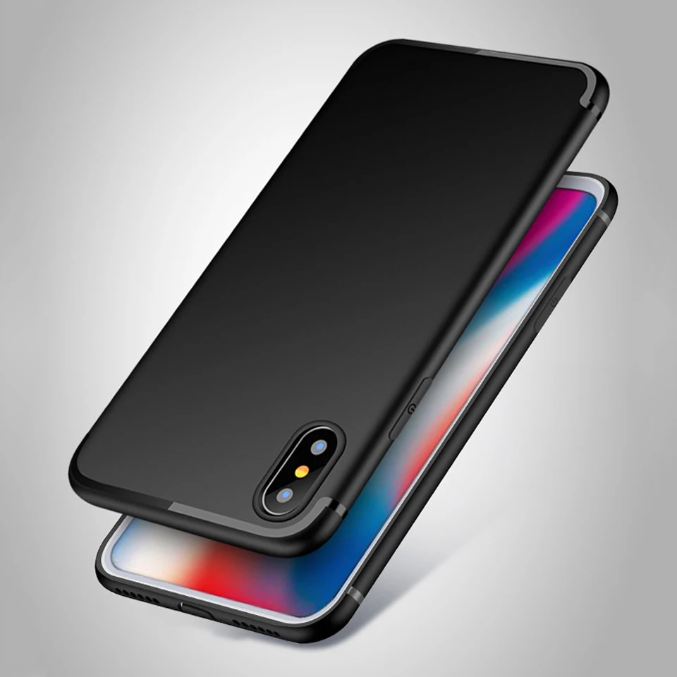 Матовый Силиконовый мягкий чехол для iPhone X XR XS макс 7 8 Plus SE 5 5S 6 6s TPU телефона samsung