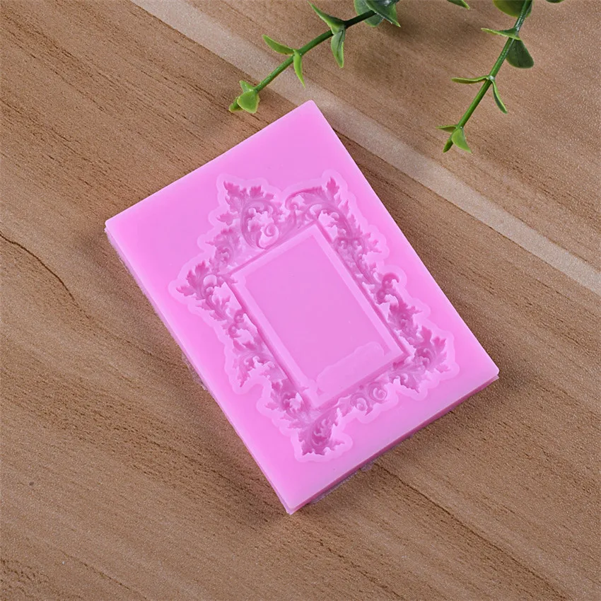 Vintage Picture Frame silicone mold Fondant cake decorating tools chocolate kitchen gumpaste | Дом и сад
