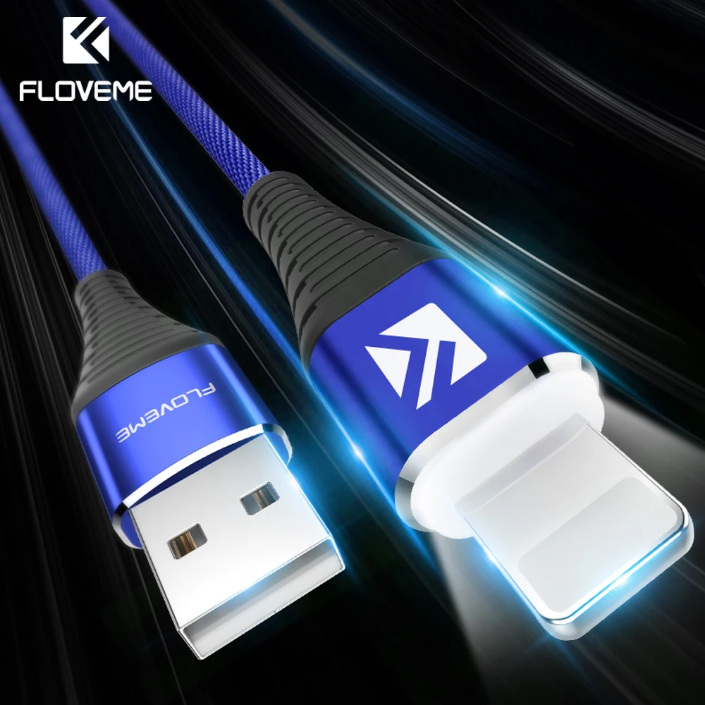 FLOVEME светодиодный USB кабель для Lightning Apple iPhone X 8 7 6s 6 Прочность Кабеля 2A быстрой
