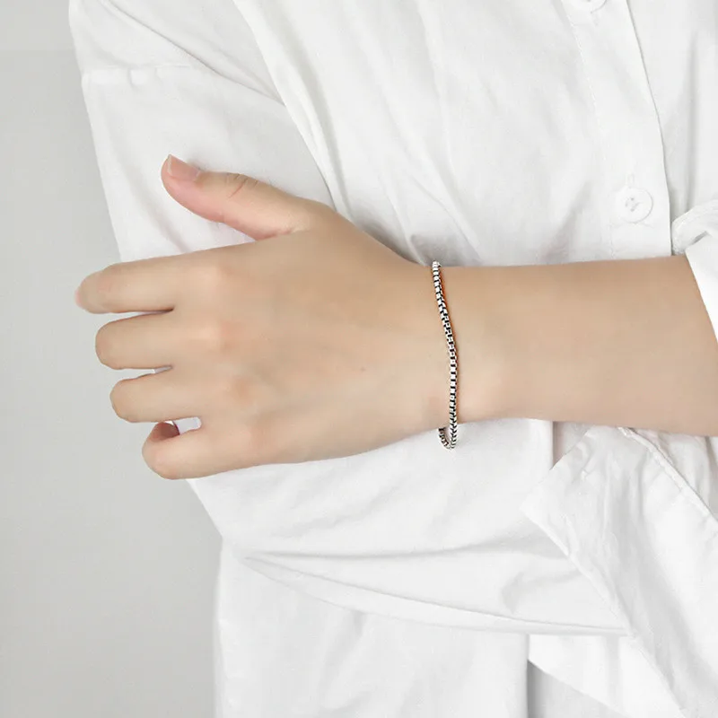 Женский браслет из серебра 925 пробы с цепочкой | Украшения и аксессуары