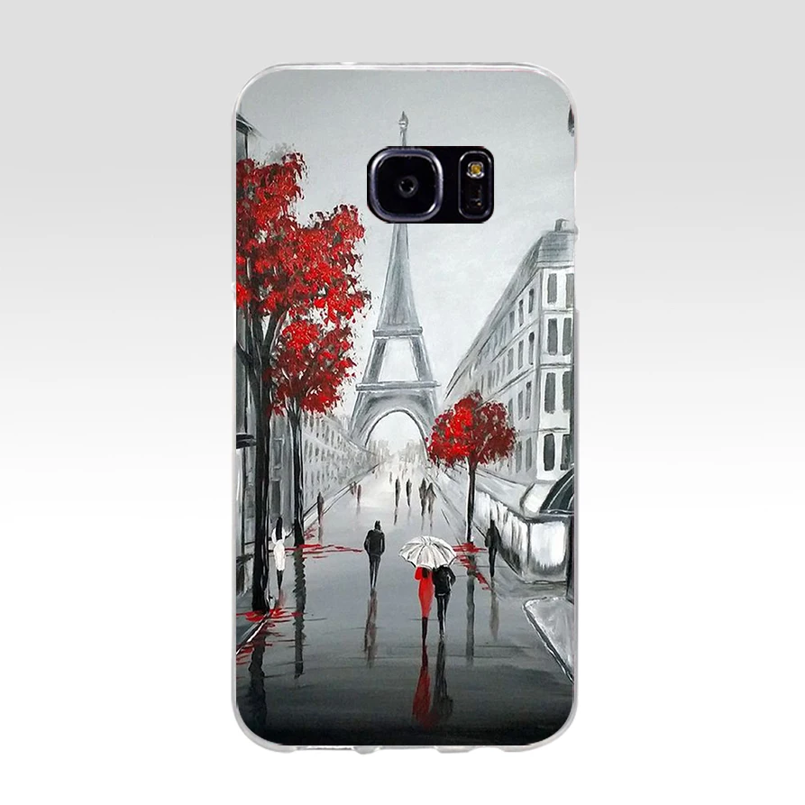 Мягкий силиконовый чехол из ТПУ с Эйфелевой башней 226H Love Paris для samsung Galaxy s6 s7 edge s8 s9