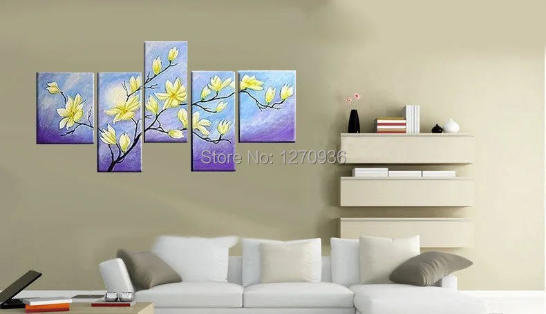 Ручная работа Современное Красивое растительное настенное искусство