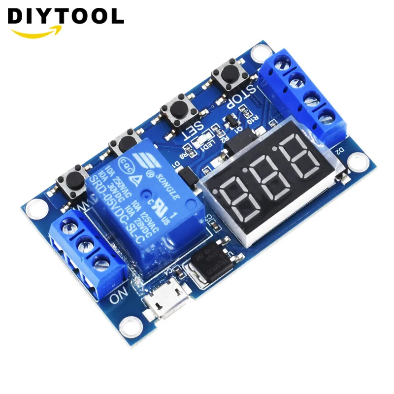 DC 5V 12V 24V светодиодный цифровой реле задержки времени Micro USB автоматизации таймер