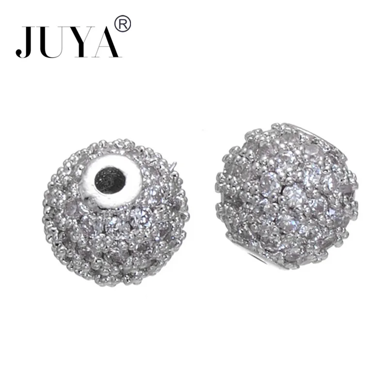 10 Pcs 6 mm Round Ball Loose Beads For Jewelry Making Cubic Zirconia Lucky Bead Charm Pendants DIY Handmade Jewelry Accessories