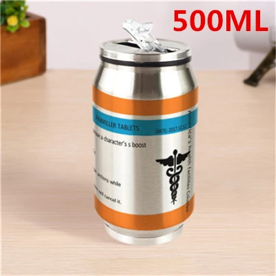 Sliver 500ML Игра PUBG Playerunknown's Battlegrounds косплей реквизит Painkiller Anodyne энергетический напиток из нержавеющей стали чашка-термос Новинка - Цвет: Sliver 500ML