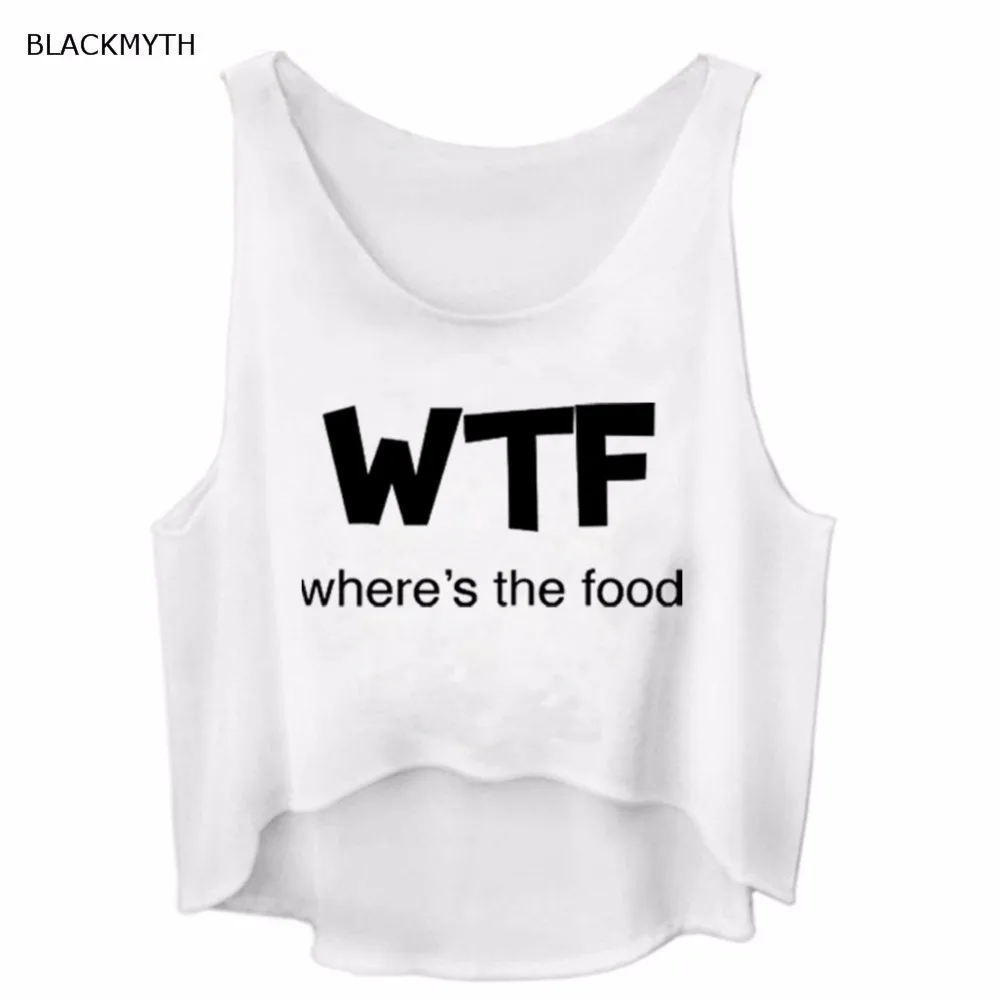 BLACKMYTH WTF where's the fat черные серые летние женские футболки без рукавов для фитнеса