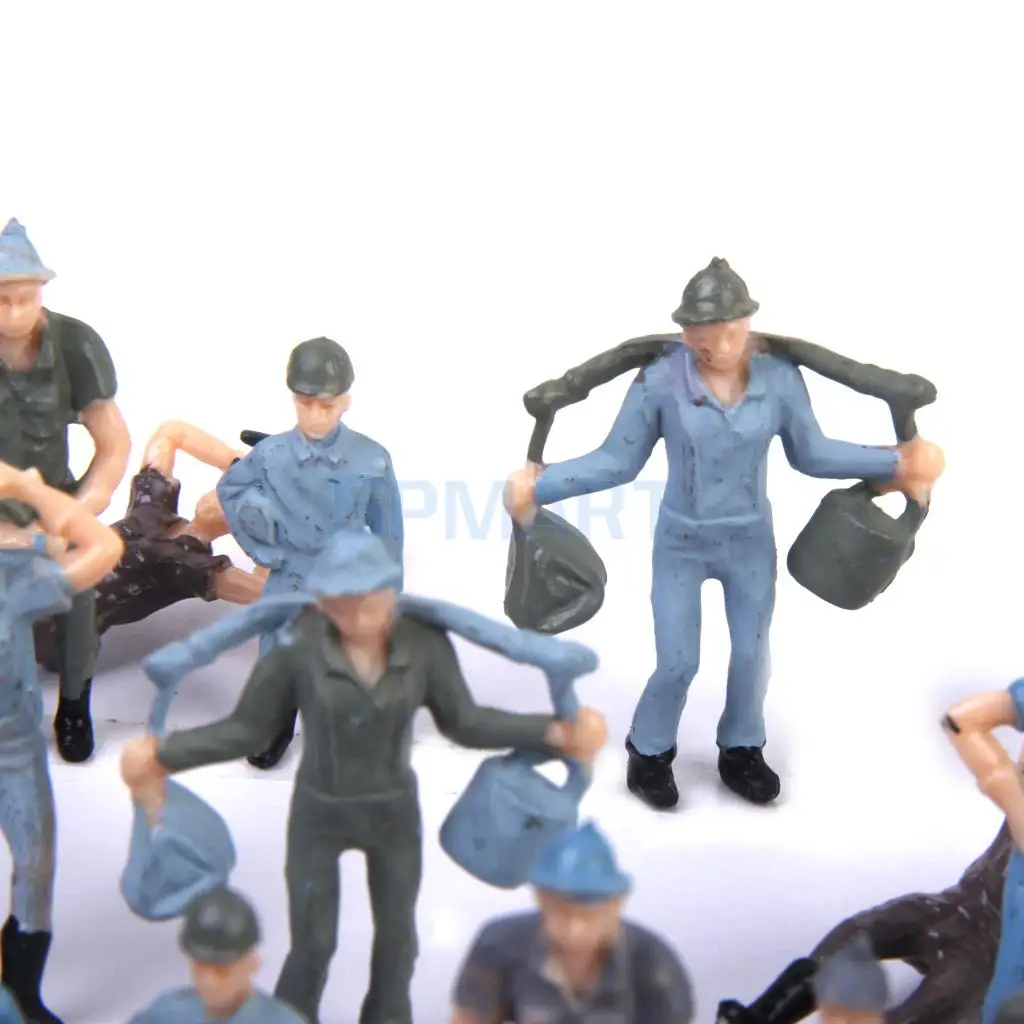 Нарисованные смешанные модель железнодорожной железной дороги фигурки