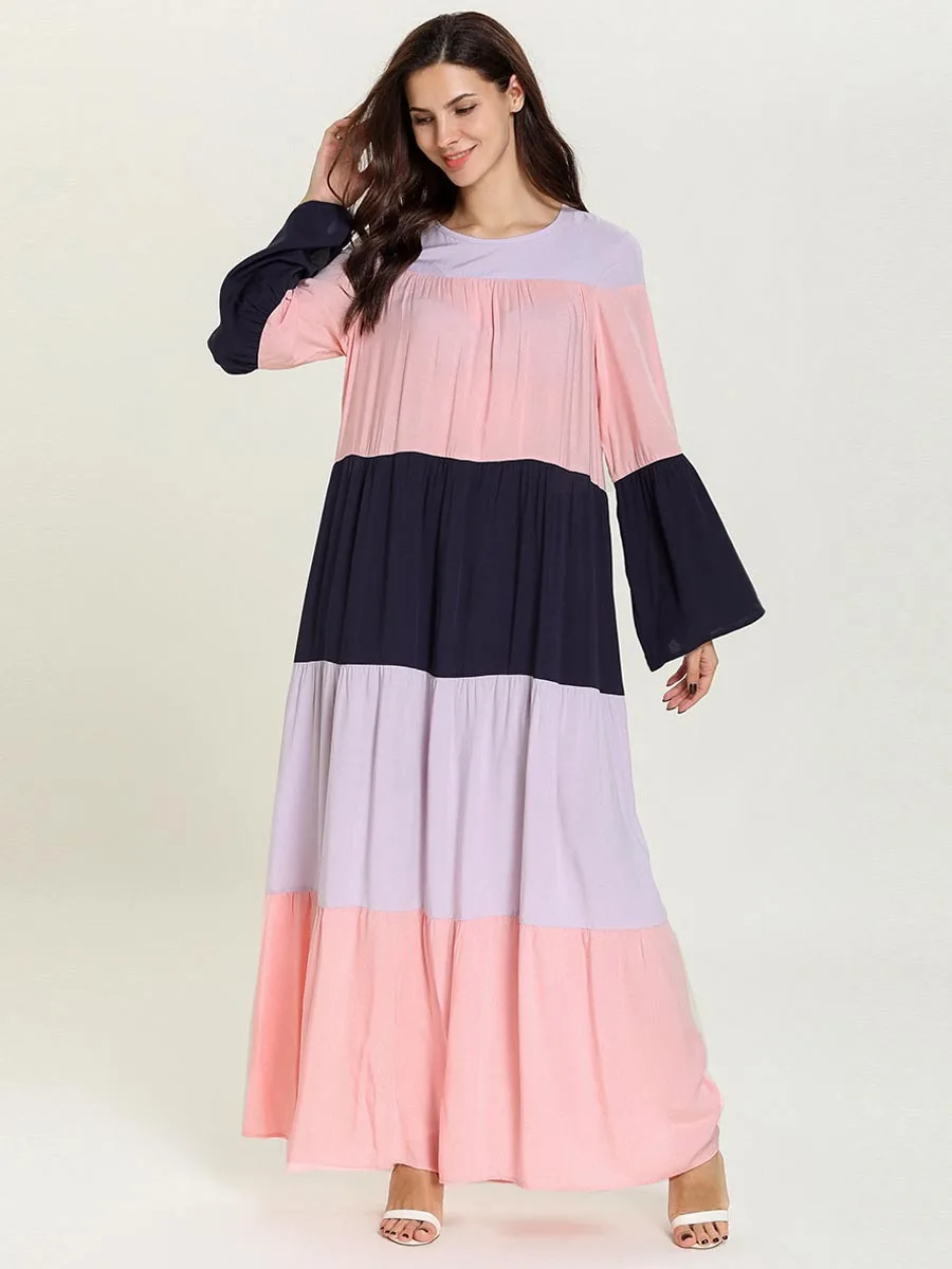 Длинное Платье женское повседневное мусульманское abaya Femme Дубай Турецкая индейка
