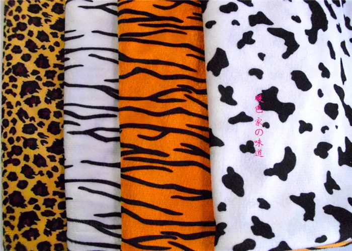 Ткань с рисунком животного 1 метр короткие волосы велбоа для самостоятельного