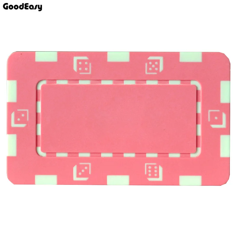pink 25 шт./лот ABS квадратный Техасский Холдем покерные фишки набор казино металлические монеты развлечения Монте Карло покер клуб аксессуары - Цвет: pink