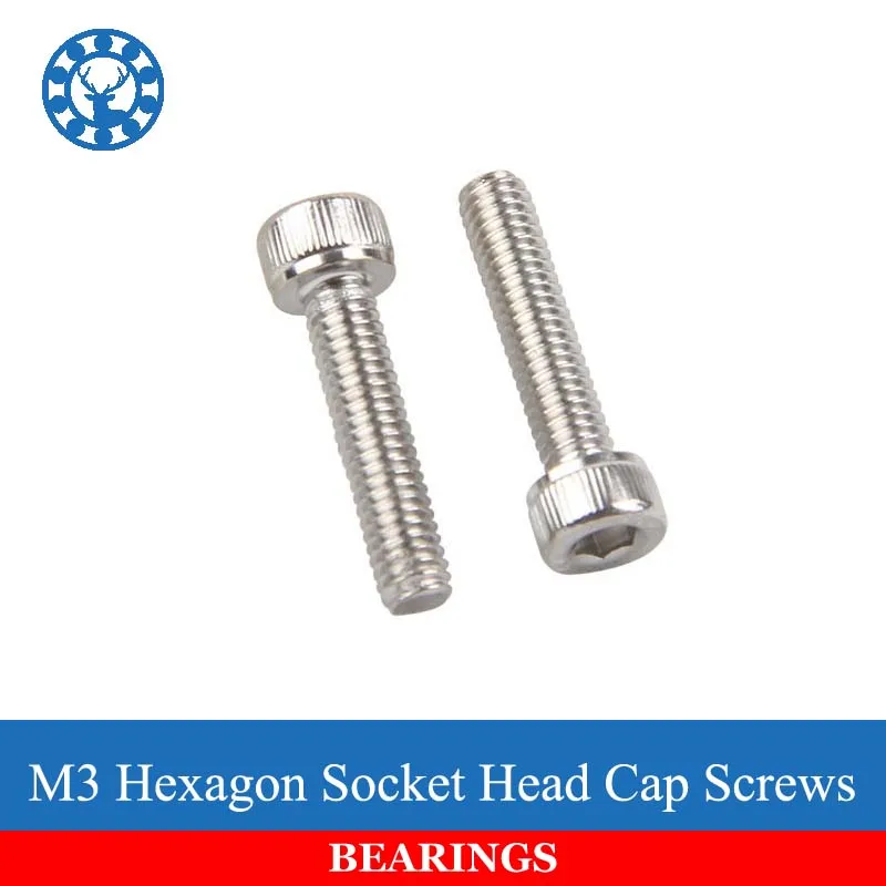 Винты с шестигранной головкой из нержавеющей стали M3 DIN912 304 50 шт.|hex socket screw|socket