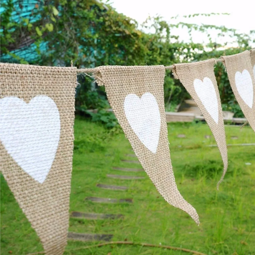 13 шт./компл. джутовая веревка лен треугольная для дня рождения льняная в форме