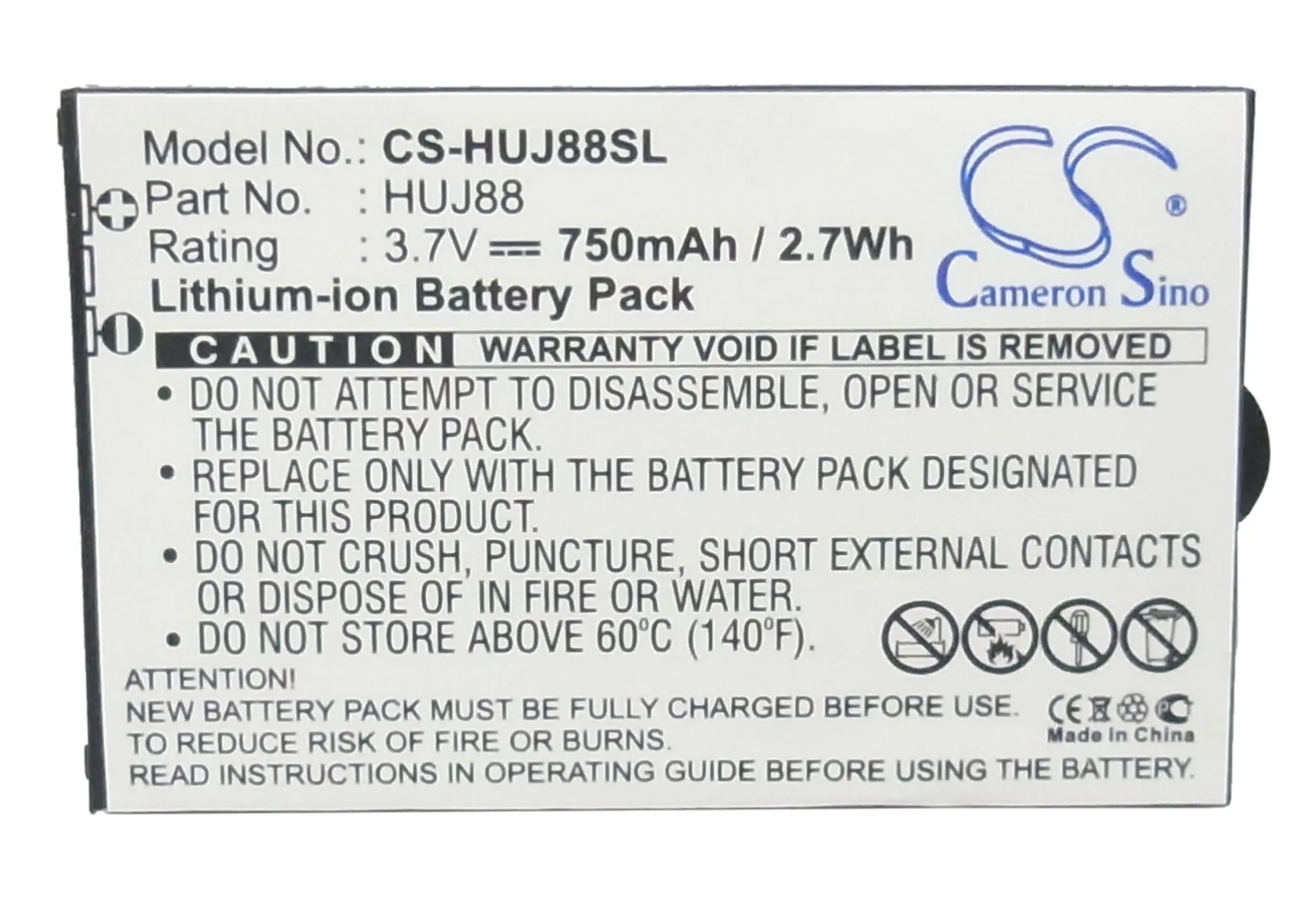 Высококачественный аккумулятор Cameron Sino HUJ88 на 750 мАч для Huawei Cricket J88B EZ J88|cameron sino|battery