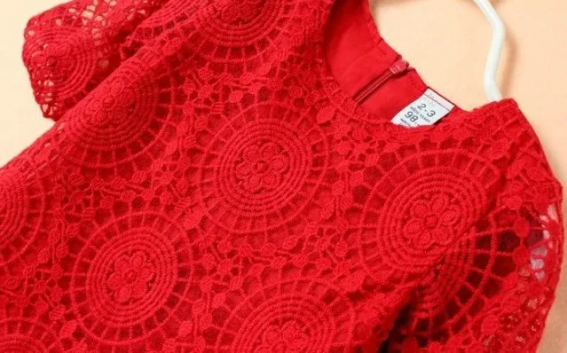 Платье для девочек с вышивкой кружевное шифоновое детское цельнокроеное |