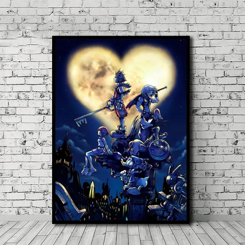 Home Decoration Printed Hd Painting Nordic Pictures Wall Art Kingdom Hearts Modular Canvas Poster Modern For Bedside Background