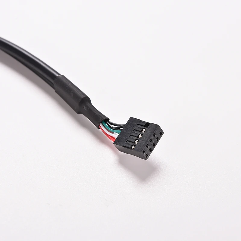 Черный высокая скорость 30 см/1 фут 2 двойной порт USB гнездо внутренний 9-контактный