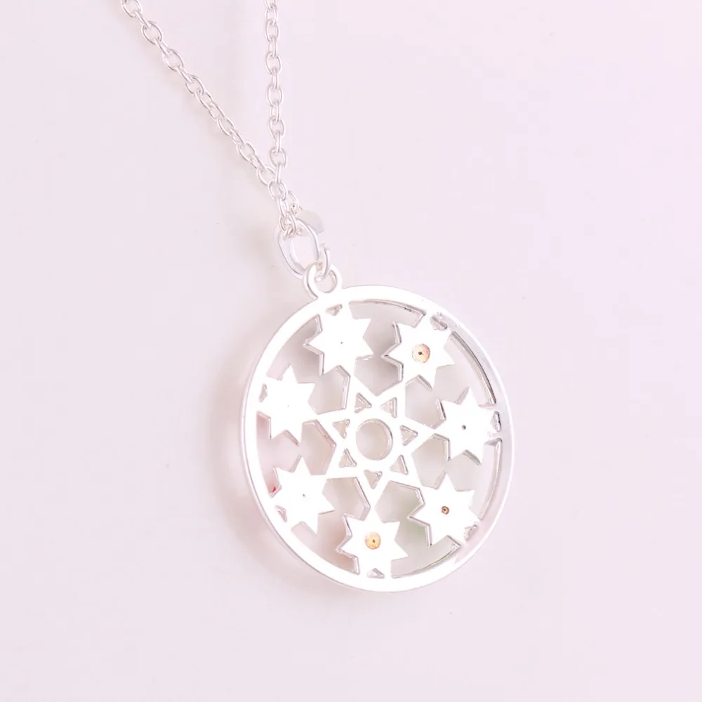 Ожерелье с подвеской для женщин и мужчин ожерелье круглой формы узором в виде