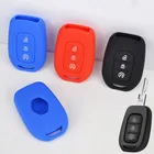 Силиконовый чехол для пульта дистанционного управления с 3 кнопками, подходит для Renault Duster, Sandero, Logan, Clio, Captur, Laguna Scenic, 2015, 2016, 2017