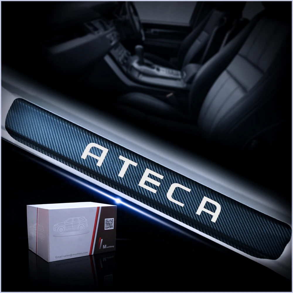 Для SEAT ATECA 4D углеволоконная виниловая Стикеры автомобиля подоконная накладка s