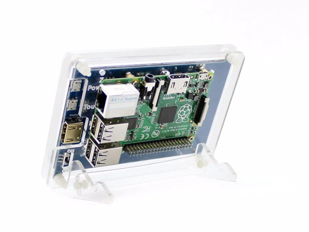 Waveshare RPi 5 дюймов HDMI LCD B с прозрачным корпусом дисплей сенсорный экран для Raspberry Pi