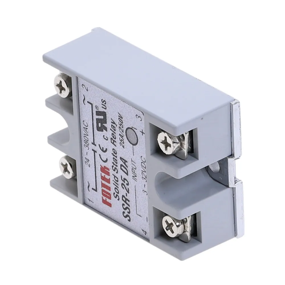 1 шт. твердотельный релейный модуль SSR-25DA 25 DA/250 V 3-32V DC вход 24-380VAC выход 25A