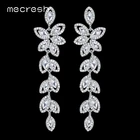 Mecresh свадебные длинные висячие серьги с кристаллами для женщин Серебряные серьги с листьями свадебные серьги ювелирные изделия для помолвки 2019 EH282