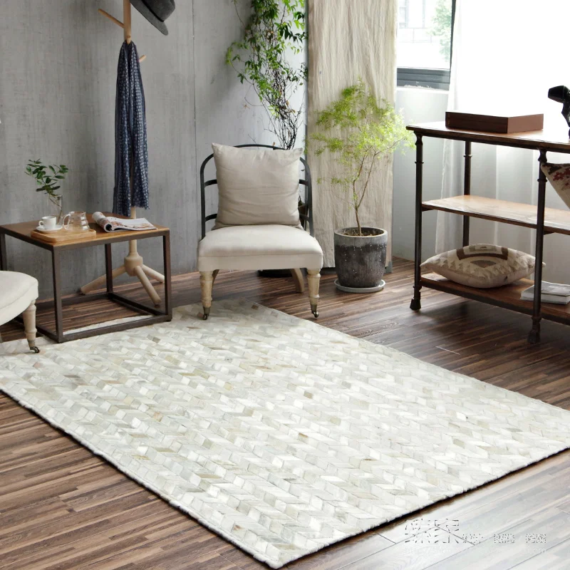 Роскошный Ковер из воловьей кожи в американском стиле современный натуральный