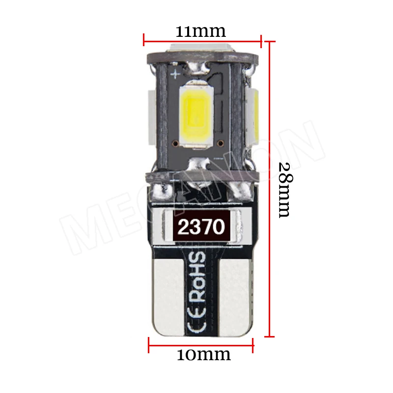 10 шт. автомобисветодиодный СВЕТОДИОДНЫЕ Лампы CANBUS T10 194 168 W5W 5630 LED 6 SMD | Автомобили и