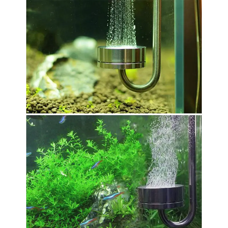 Aquarium Ultra Thin Stainless Steel CO2 Diffuser Excellent Dissolve Rate And Reactor nano Refinement Ceramic Disc | Дом и сад